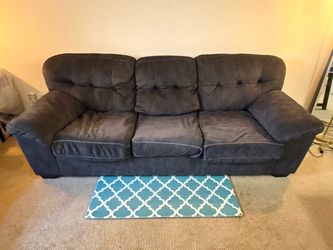 Dark Gray Three-Seat Sofa