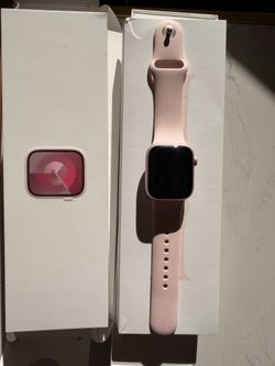 Apple Watch Series 9 (GPS + LTE) 41MM Pink Aluminum Case Light Pink Sport Band