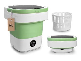 NEW Portable Washing Machine, 16L Upgraded with Spin Basket Laundry Machine, 3 Cleaning Modes Suitable for Small Clothes, Foldable Design Ideal for Ho