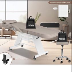 Brand New Adjustable Beauty Bed with Stool