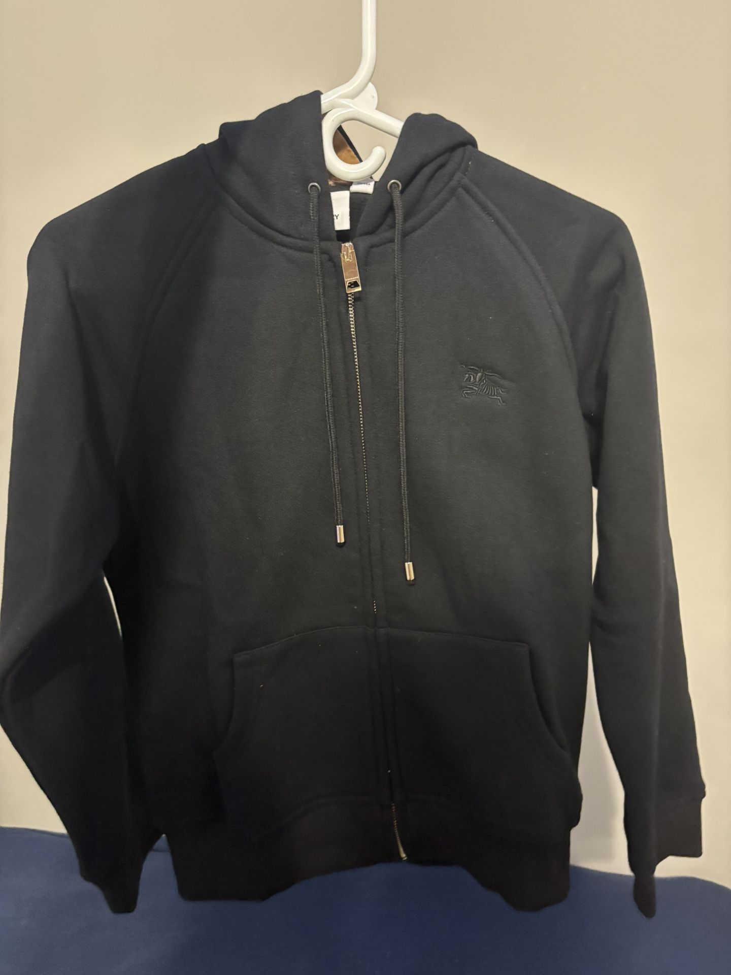 Women’s Black Burberry Zip Up