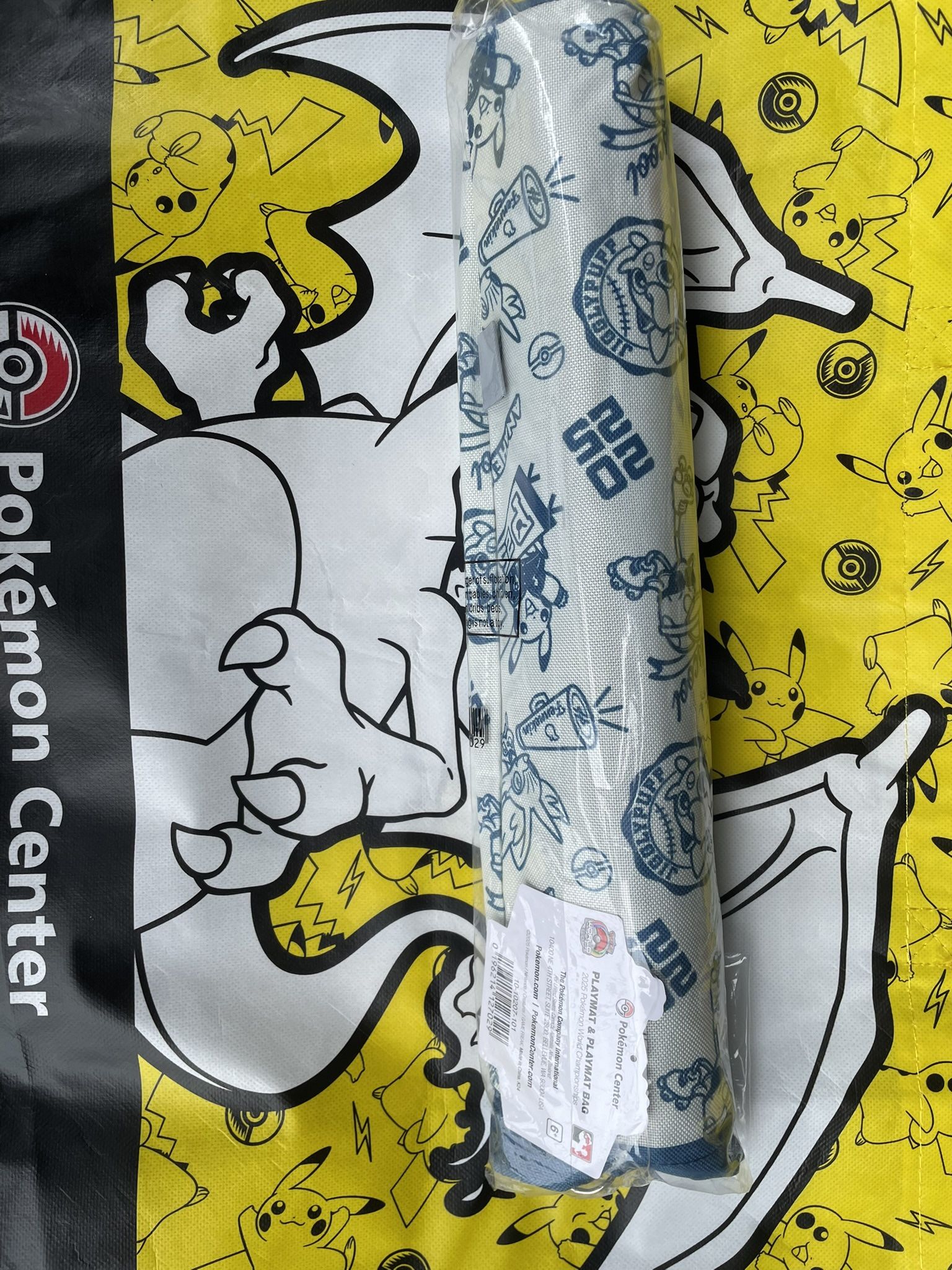 2025 Pokemon World Championships Varsity Pikachu Playmat Anaheim Worlds SEALED