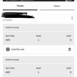 Kanye West (YE) Tickets – SoFi  stadium Friday night