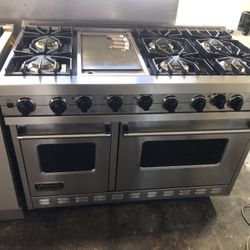 Viking 48”Wide All Gas Range Stainless Steel Stove With sealed Burners 