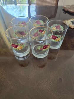 Royal Albert Old Country Roses 12oz double old-fashioned whiskey glasses