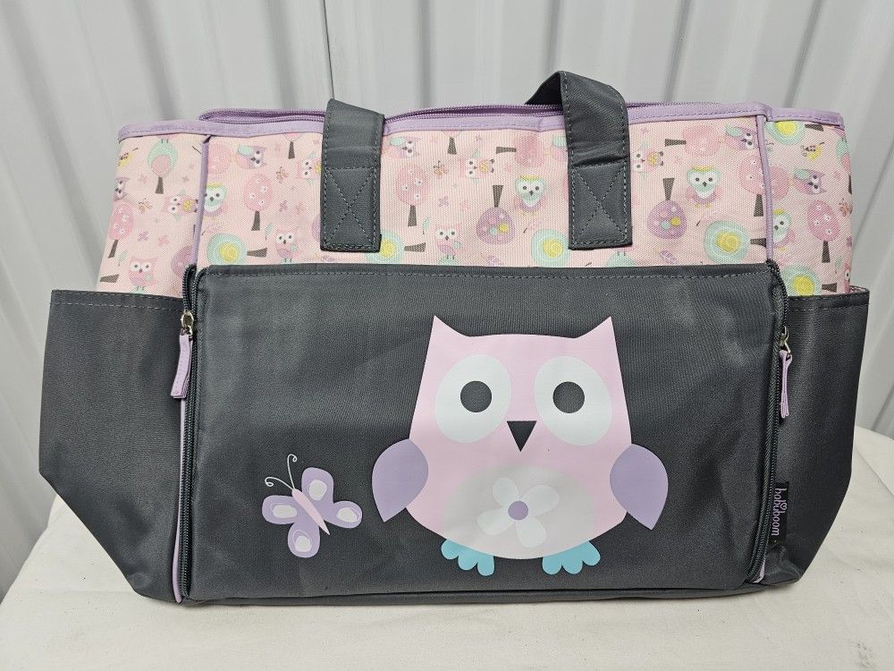 Baby Boom Owl Print Tote Diaper Bag
