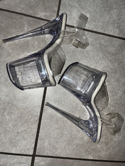 Clear Platform Heels 8 Inch