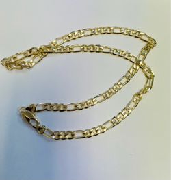 Necklace figaro gold plated