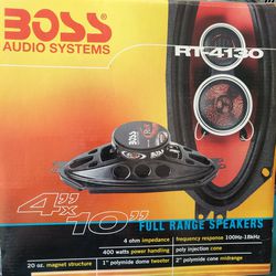 RARE BOSS RT-4130 4"X10" Car Speakers NEW!