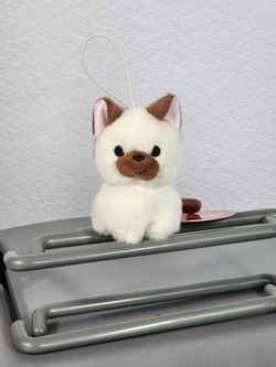 4" Neko-Chan Beige Siamese Cat Keychain Charm Plush