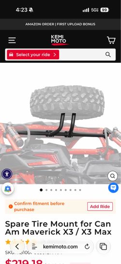 Pro X3 spare tire rack