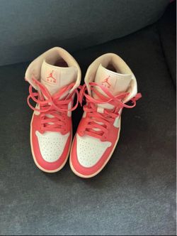 Air Jordan High Top Sneakers Pink & White