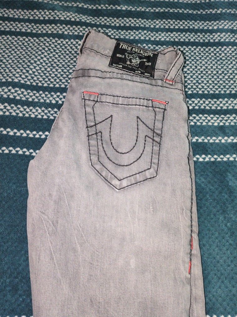 True Religion,Becca Model, Gray,Black And Red Size 28