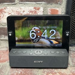 Sony Dream Machine ICF-CL75iP 7" LCD Screen AM/FM Clock Radio + iPod Dock