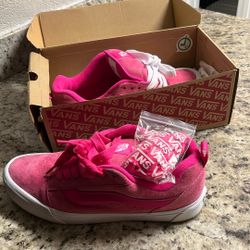 Pink And White Knu Skool Vans SZ12