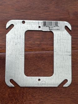 Steel City 4" Square 1 Gang Mud Ring Cover Plate Flat Electrical Box Metal 52C0