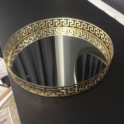 Round Greek Key Mirror Tray