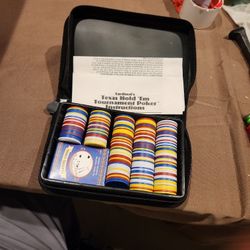 Poker Chip Set With Cards And Case