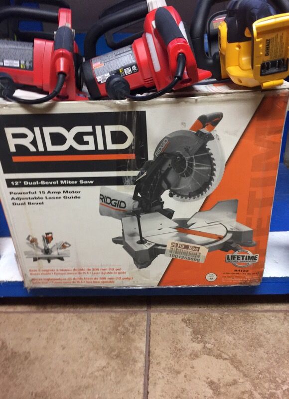 Compound Mitre Ridgid Miter Saw Cordless Sliding Miter Ridgid