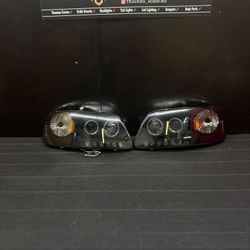 97 - 2003 Ford F150 F-150 Headlights Black Smoke NEW