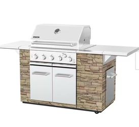 5-Burner Built-In Propane Gas Stone Island Grill in Terra Rosa