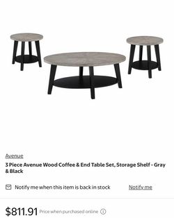 3 piece coffee / end table set