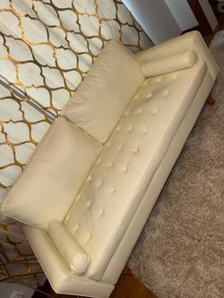 Faux Leather Couch