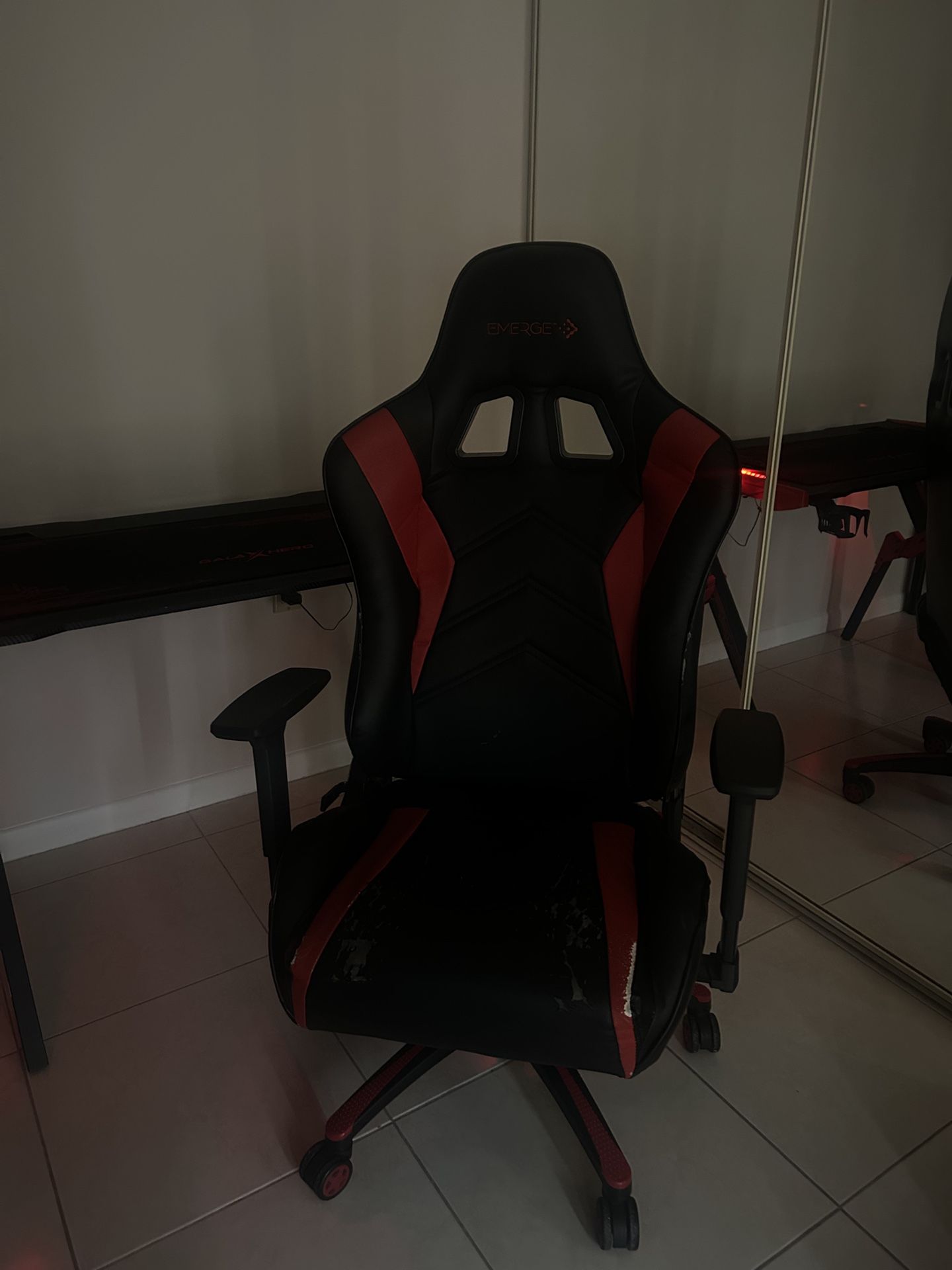 Staples Red Vartan Gaming Chair