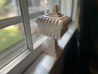 PINK Antique Milk Glass Wedding Dish w/ Lid