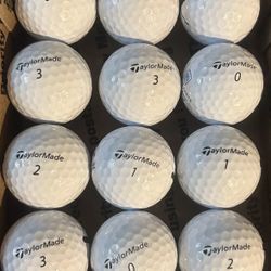 12 TaylorMade Distance Golf Balls 5/4a Lot D153
