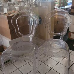 Clear Acrylic Ghost Chairs 
