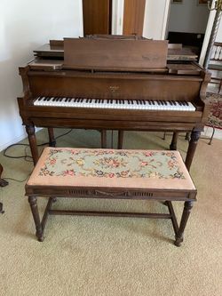 Vintage J&C Fischer Baby Grand Player piano
