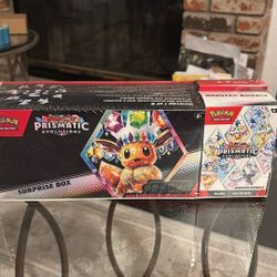Pokemon TCG Prismatic Evolutions Surprise Box With Booster Bundle