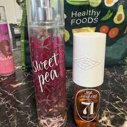 Sweet Pea Bath & Body Works Spray and Sol De Janeiro Perfume. See Fill Lines.