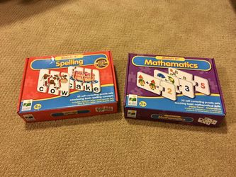 Educational child math and spelling tile blocks