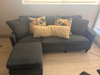 Deep Blue/Green Couch w/pillows