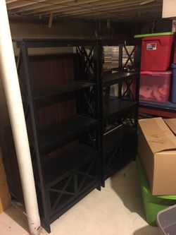 2 black shelves good condition