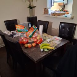 6 chairs dining table set 