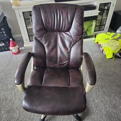 Brown Leather Office Chair