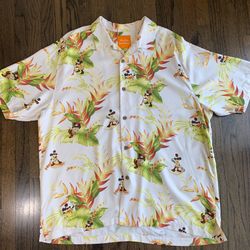 Tommy Bahama Mens XL Disney Mickey Surf Silk Camp Shirt Disney Parks Collection