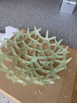Brand New Z Gallery Coastal Starfish Decorative Bowl – Sea Glass Style