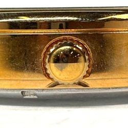 Invicta Gold Plated Leather Automatic Skeleton Watch Working 45mm 9" 84.7g