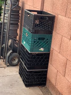 Milk Crates Vintage containers boxes vinyl records Lp