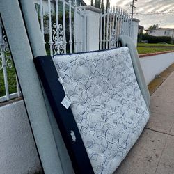FREE Queen Bed Frame And Mattress 