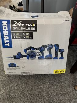 Kobalt 24V Max Brushless 6 Tool Combo Kit New