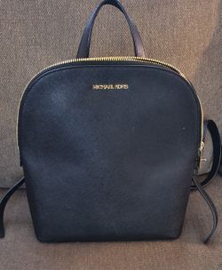 Michael Kors Saffiano BLACK BACKPACK