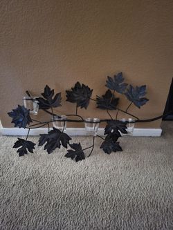 Pottery Barn Metal Wall Decor With 4 Candle Holders *RETIRED*