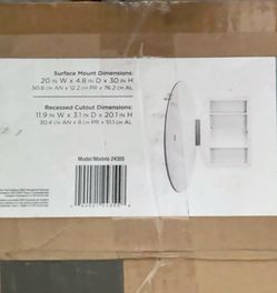 Recessed Wall Medicine Cabinet with Mirror