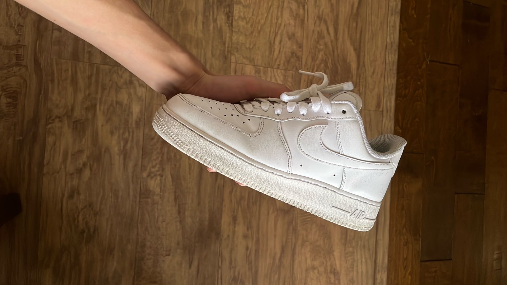 White AF1s Size 8