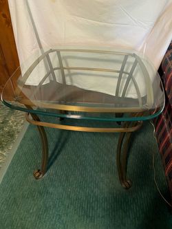 Glass Lamp Table